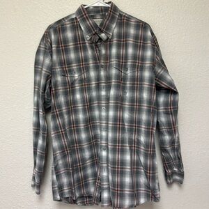 Roper Red and Gary Plaid button-down men’s size large tall